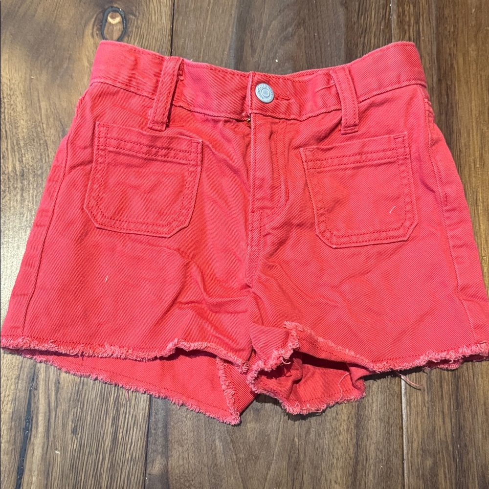 Old Navy Vibrant Red High-Rise Shorts